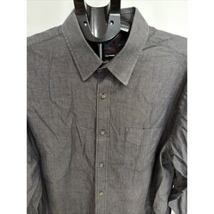 UNTUCKit Slim Fit Button Down Shirt Long Sleeve Casual Gray XL Slim‎ Fit